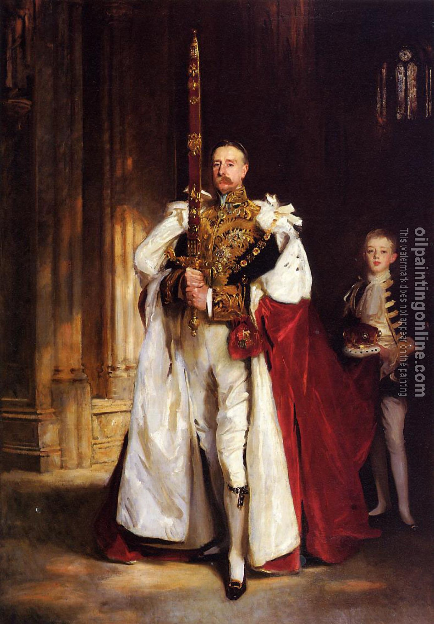 Sargent, John Singer - Charles Stewart, Sixth Marquess of Londonderry, Carrying the Great Sword of State at the Coronat